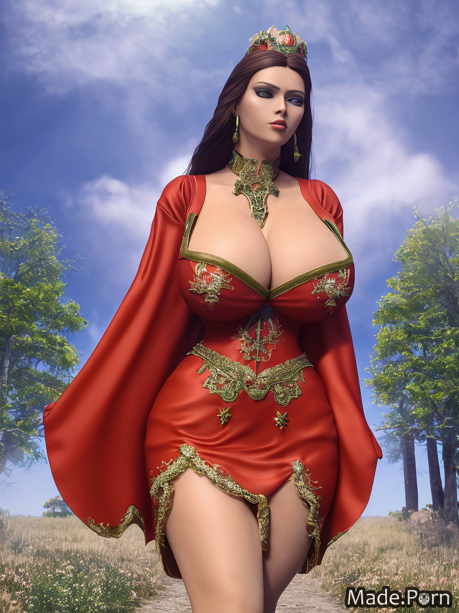 cleavage 40 big hips thighs coronation robes princess thick